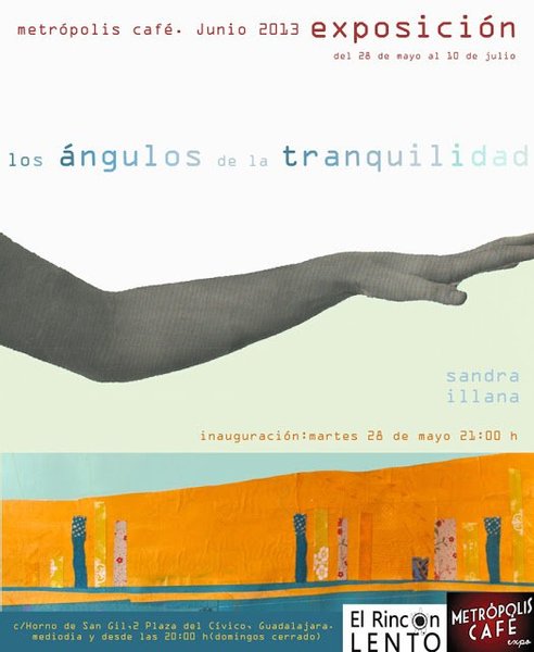 Cartel de la Exposición "Los ángulos de la tranquilidad" de Sandra Illana