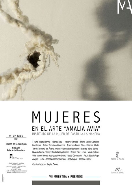 Cartel VII Muestra de Mujeres en el Arte "AMALIA AVIA". Junio2021, Guadalajara